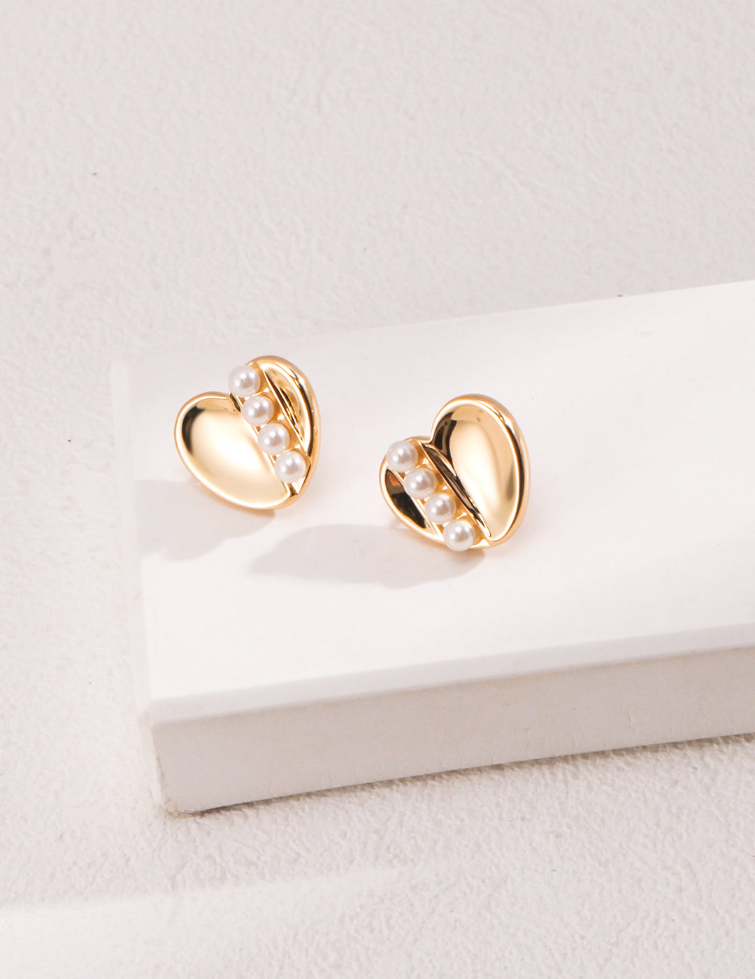 Shell Bead Silver Earrings