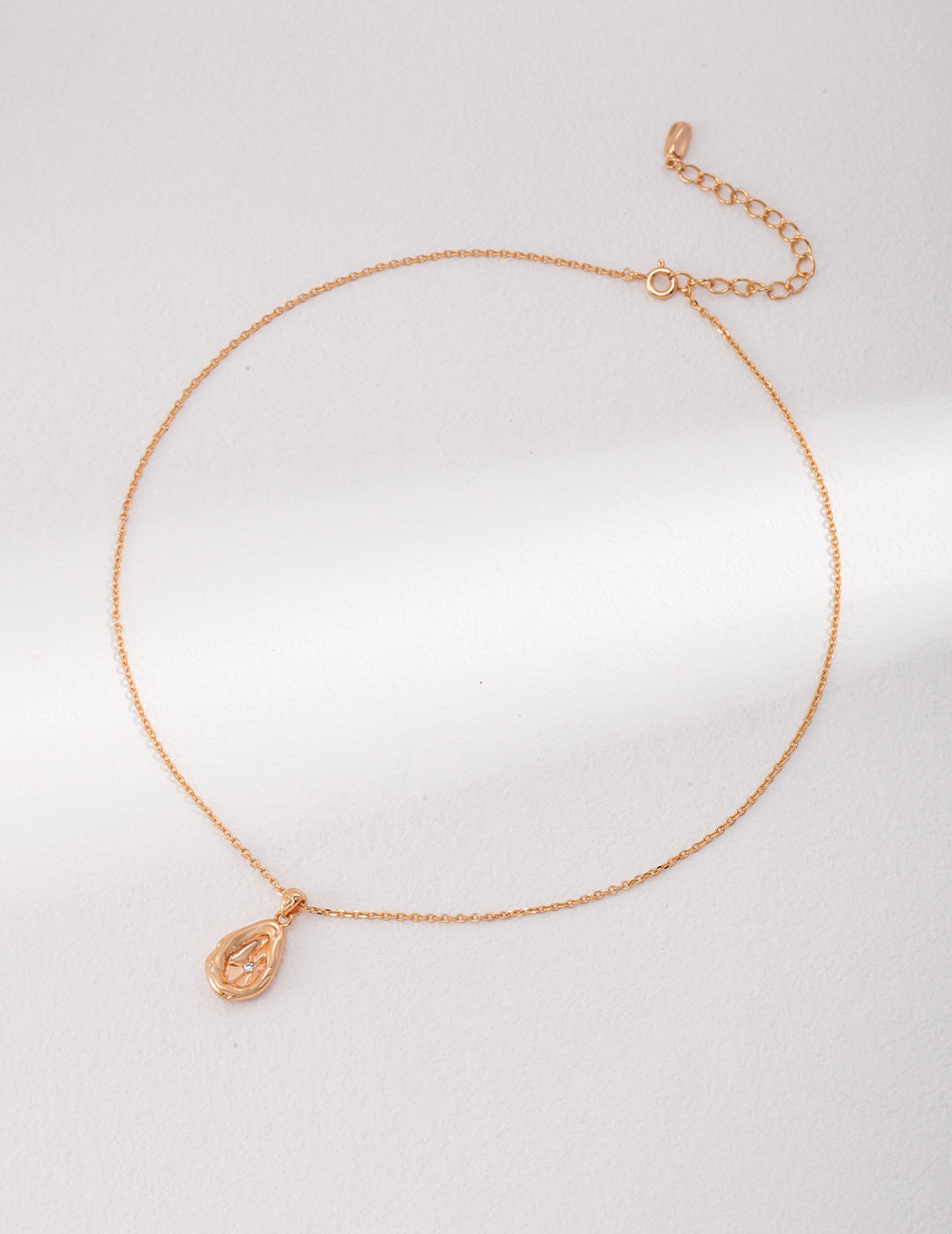 Water Drop Zircon Silver Necklace