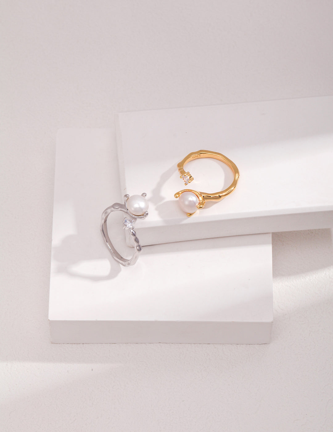 Nature Pearl Zircon Ring
