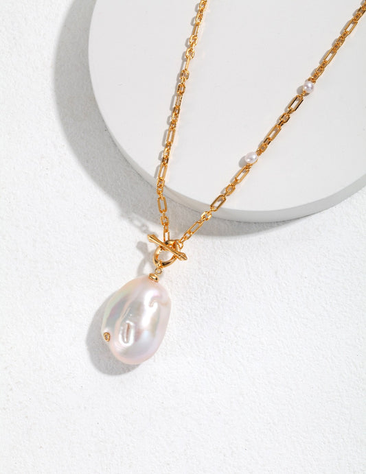 Baroque Pearl Silver Necklace